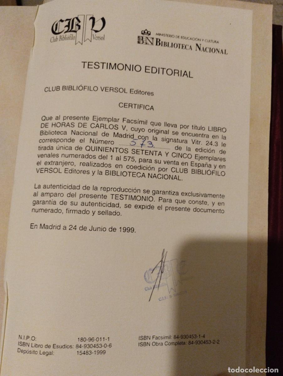 Libros de segunda mano: LIBRO DE HORAS DE CARLOS V - Foto 4