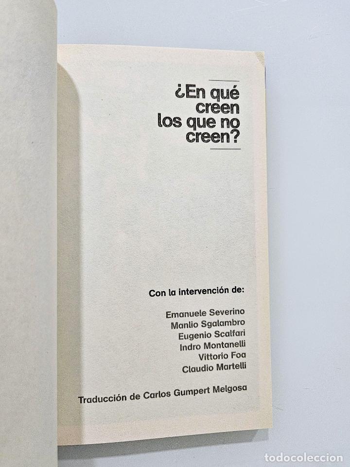 Libros de segunda mano: &iquest;En qu&eacute; creen los que no creen? | Umberto Eco | Editorial Publico, 2009 - Foto 3