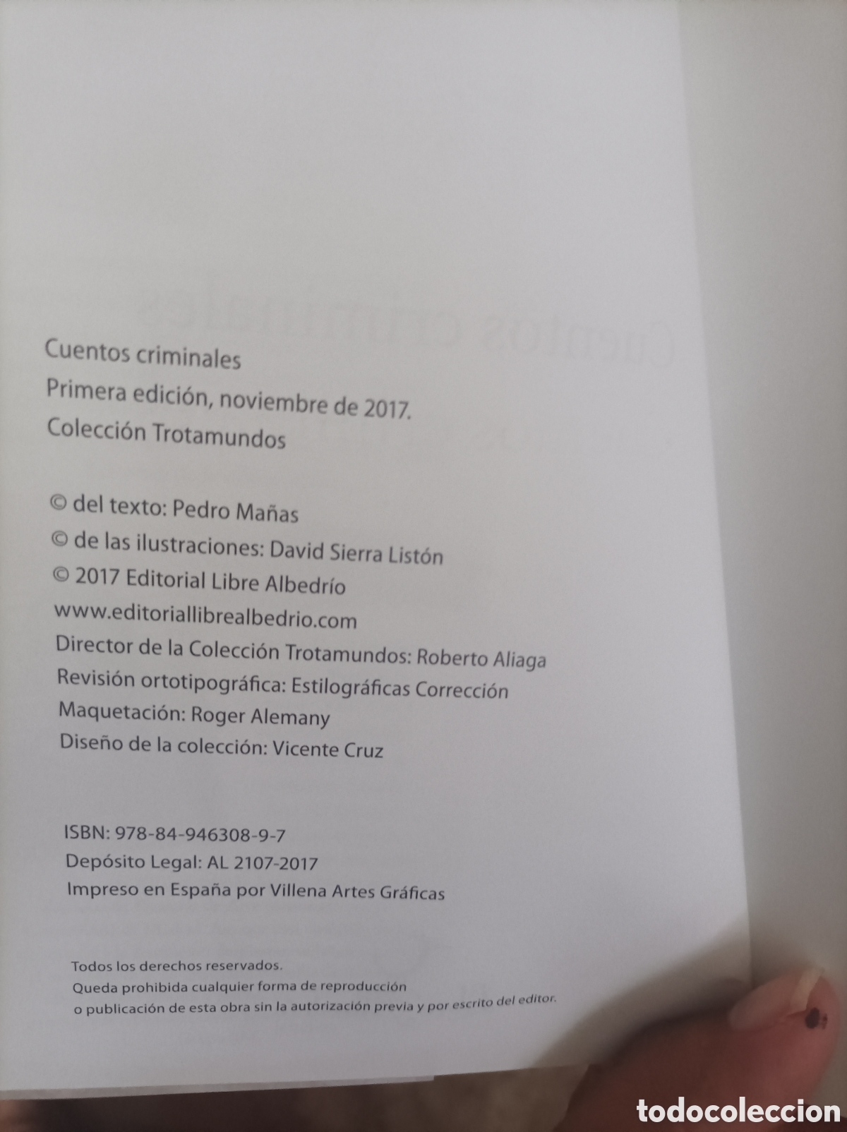 Libros de segunda mano: Cuentos criminales Pedro ma&ntilde;as David sierra list&oacute;n - Foto 4