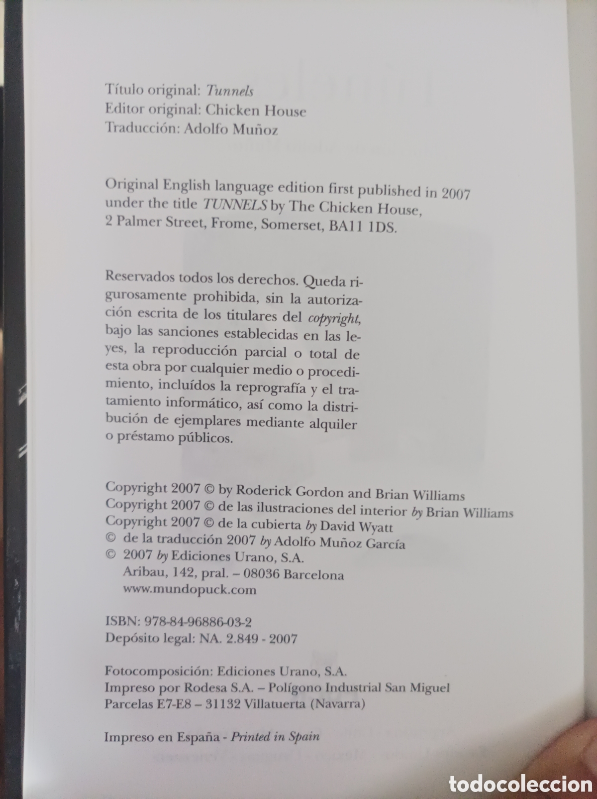 Libros de segunda mano: T&uacute;neles roderick Gordon Brian Williams - Foto 3