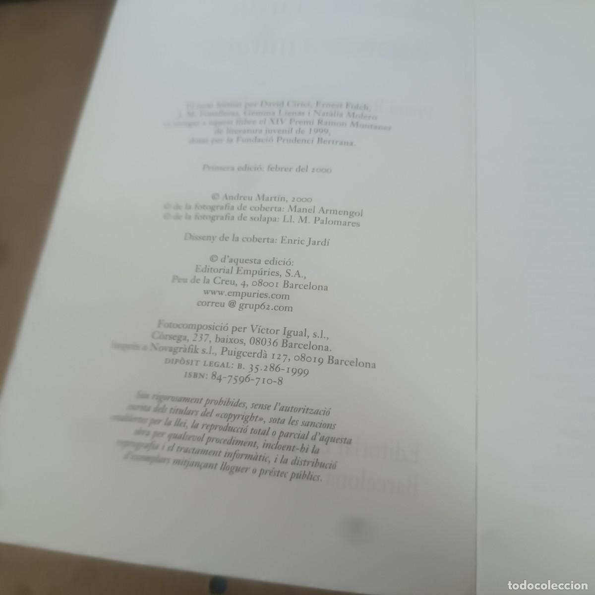 Libros de segunda mano: VERITATS A MITGES, ANDREU MARTIN, PREMI RAMON MUNTANER REF 1823 - Foto 3