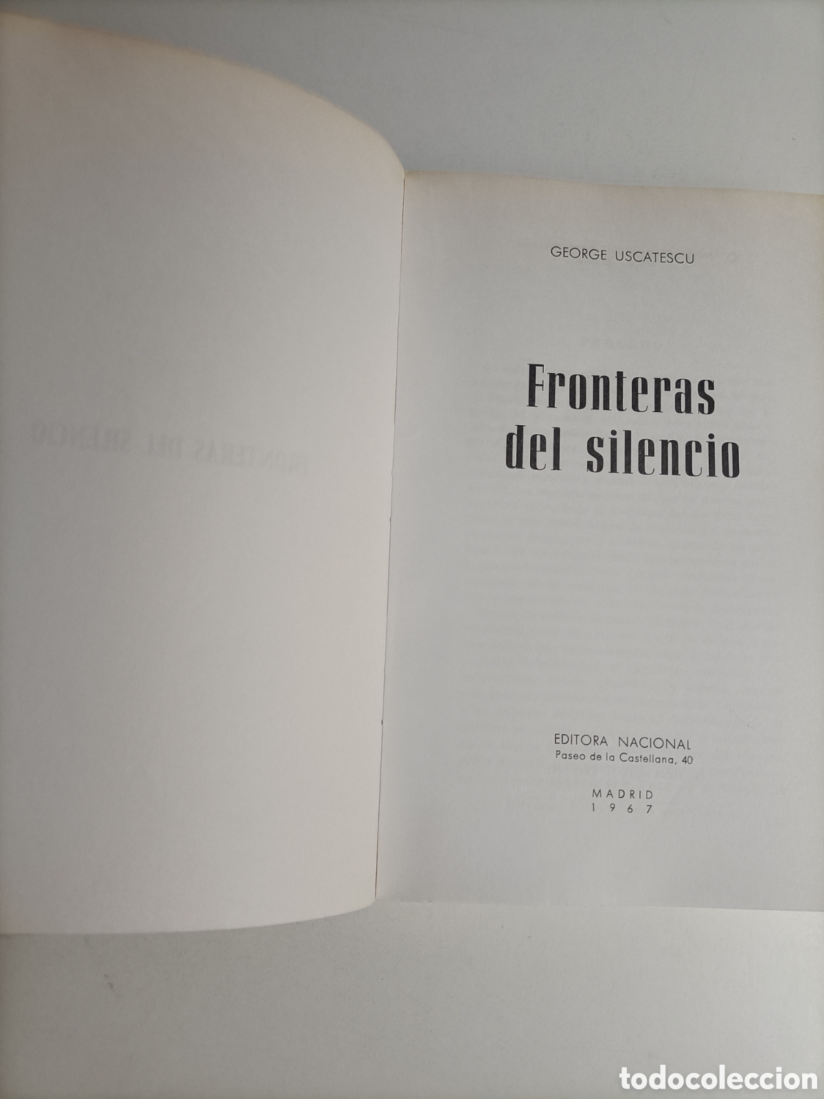 Libros de segunda mano: Fronteras del silencio.George Uscatescu - Foto 5