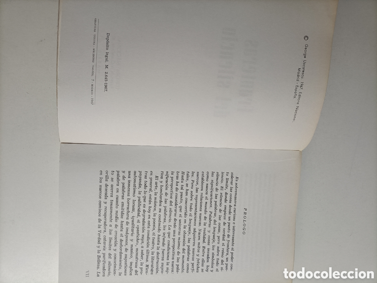 Libros de segunda mano: Fronteras del silencio.George Uscatescu - Foto 6