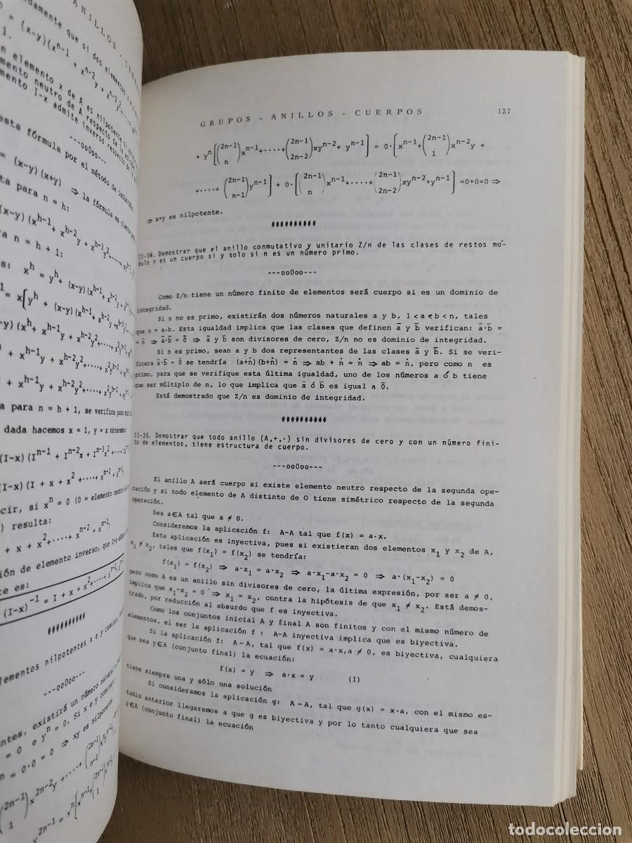 Libros de segunda mano: LIBRO DE PROBLEMAS DE ALGEBRA LINEAL. TOMO I. E. TEBAR FLORES. - Foto 4