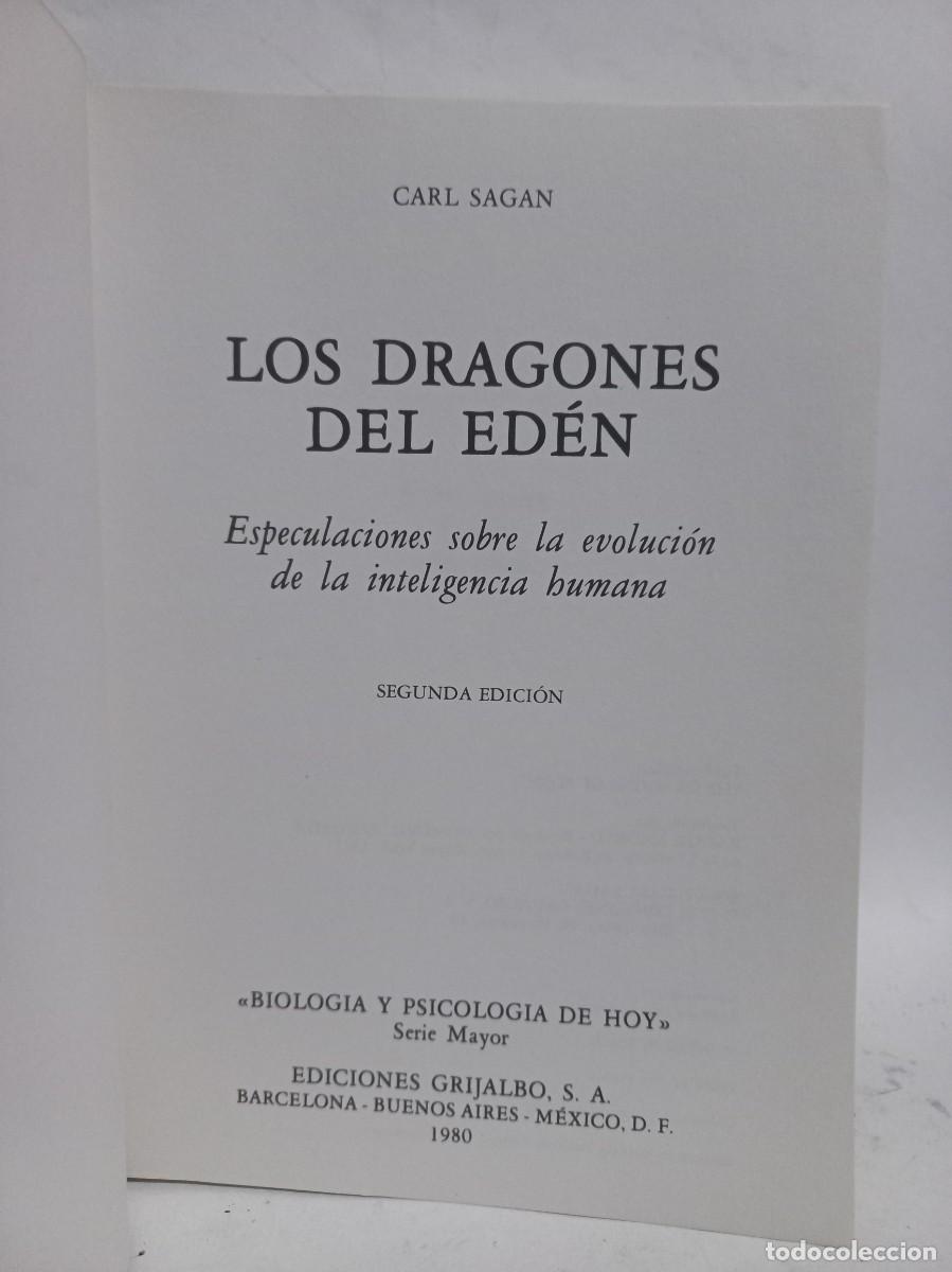 Libros de segunda mano: Carl Sagan - Los Dragones del Ed&eacute;n - 1980 - Foto 2