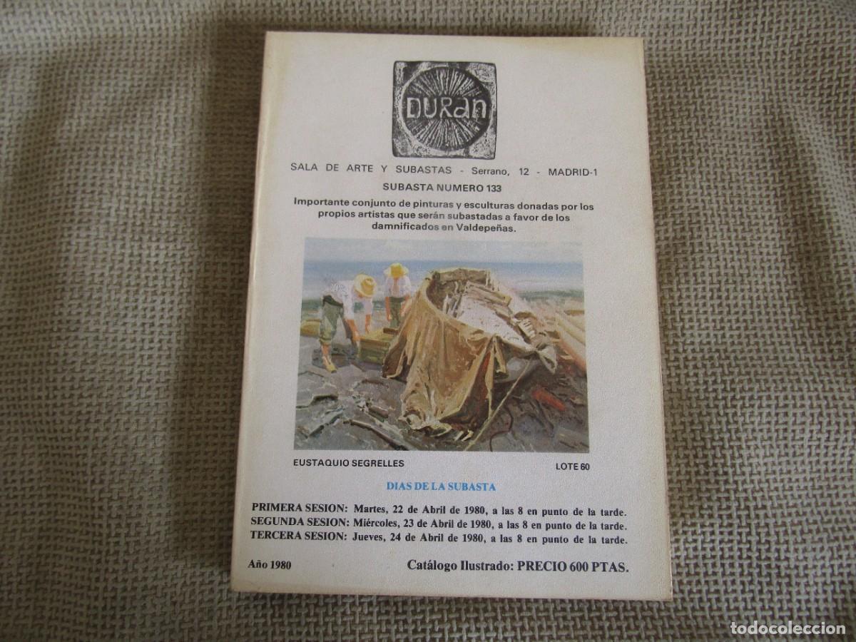 Libros de segunda mano: Catalogo Duran,Sala de arte y Subastas - Subasta Numero 133 - 1980