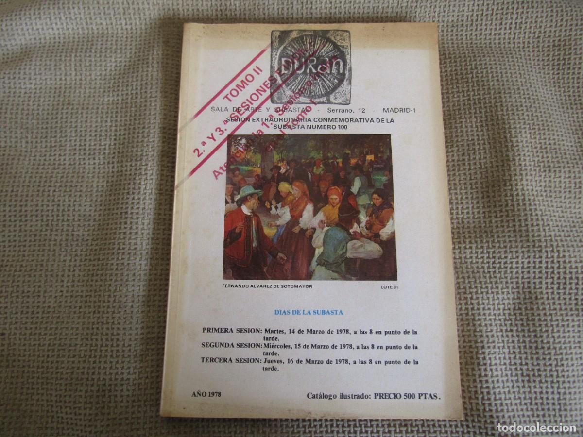 Libros de segunda mano: Catalogo Duran,Sala de arte y Subastas - Sesion Extraordinaria Conmemorativa de Subasta No.100 1978