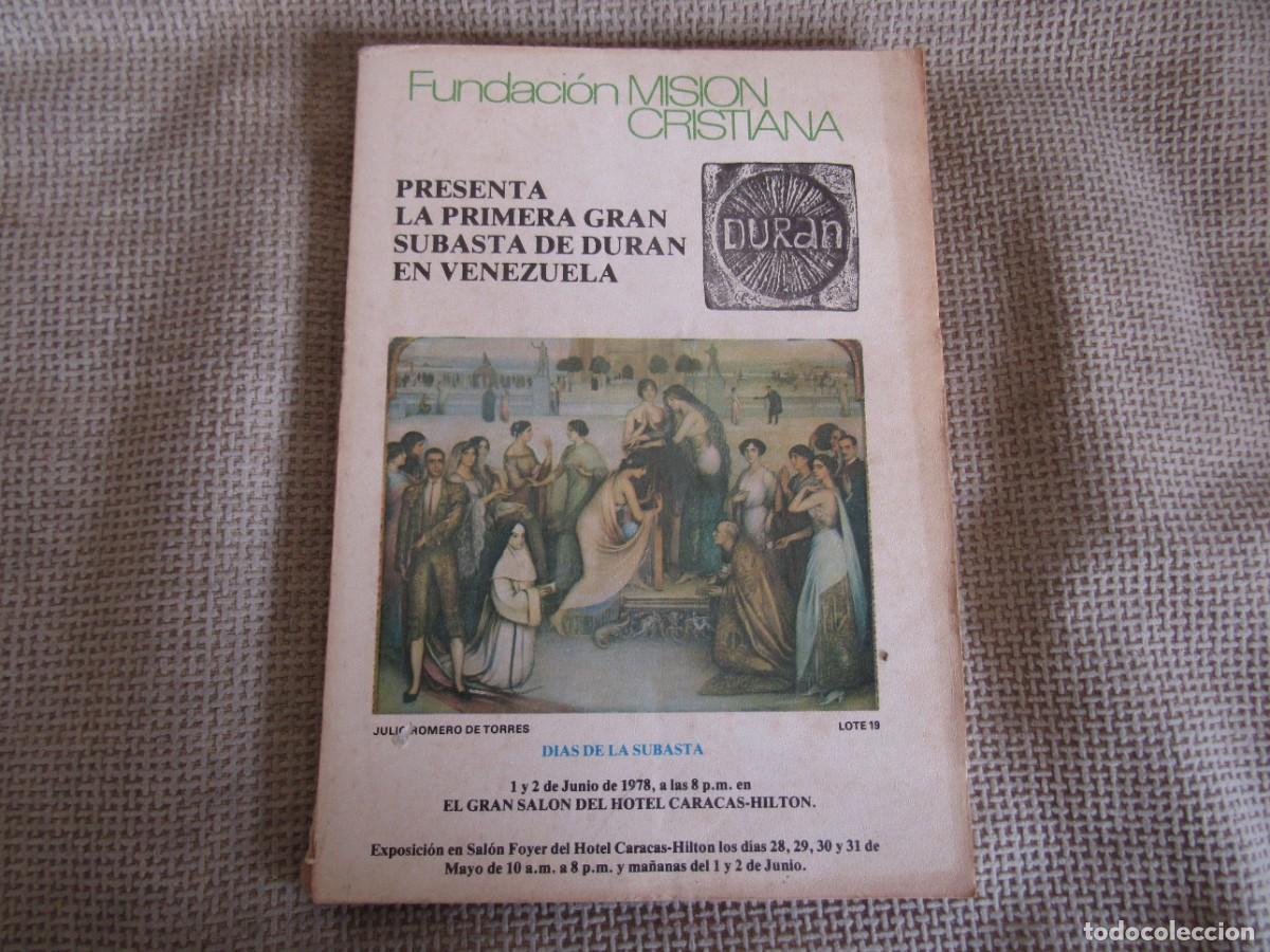 Libros de segunda mano: Catalogo Duran, - Fundaci&oacute;n Mision Cristiana - Presenta la Primera gran Subasta en Venezuela 1978