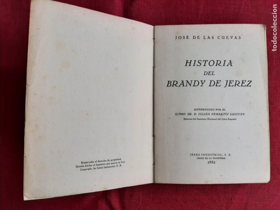 Libros de segunda mano: Historia del brandy de Jerez - Cuevas, Jos&eacute; de las - Foto 2