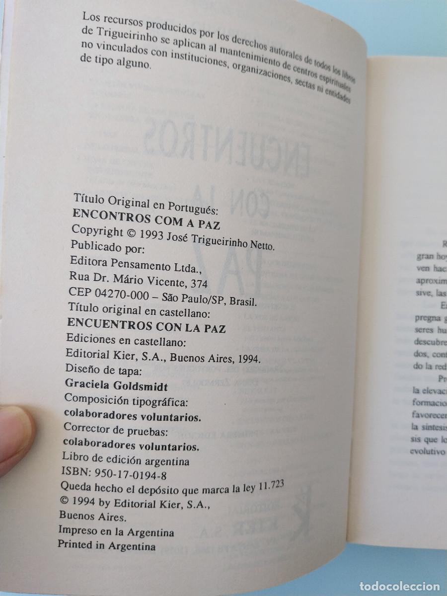 Libros de segunda mano: Encuentros con la paz (Trigueirinho) - Foto 8