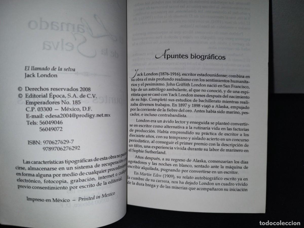 Libros de segunda mano: 79- EL LLAMADO DE LA SELVA - JACK LONDON - Foto 5