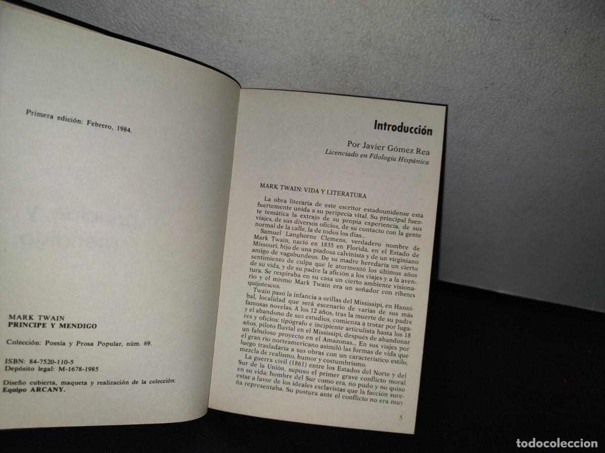 Libros de segunda mano: 79- PR&Iacute;NCIPE Y MENDIGO - MARK TWAIN - 1984 - Foto 5