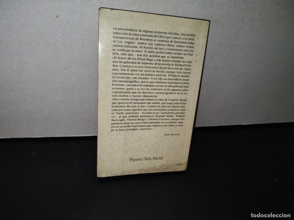Libros de segunda mano: 79- EL HONOR E LOS PRIZZI - RICHARD CONDON - 1988 - Foto 3