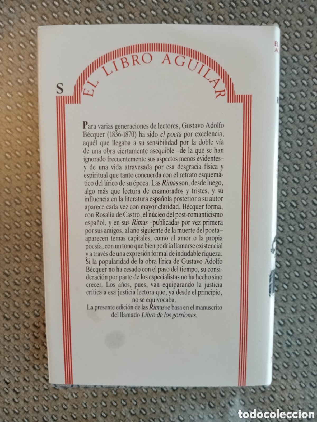 Libros de segunda mano: Rimas / Gustavo Adolfo B&eacute;cquer. El libro Aguilar, 35 - Foto 4