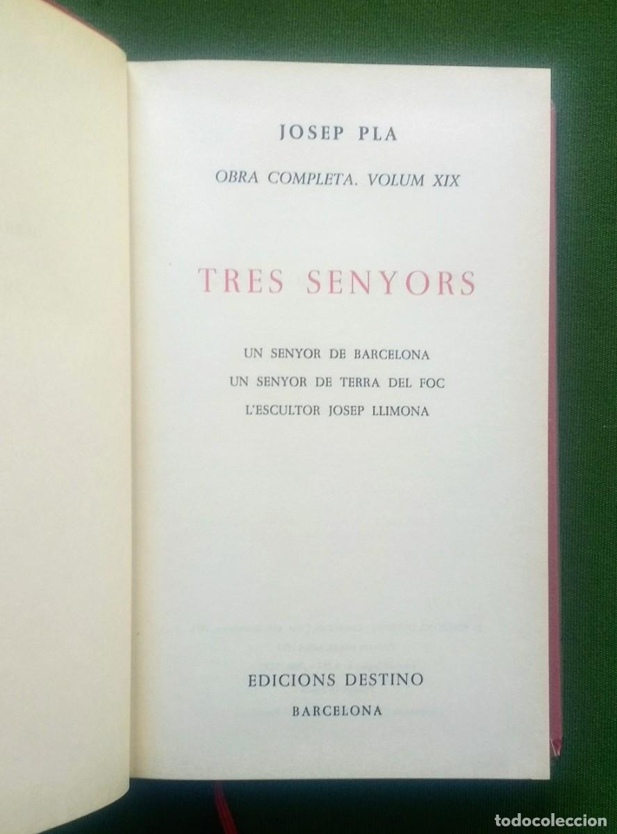 Libros de segunda mano: J.P. 19- OBRA COMPLETA DE JOSEP PLA - 1&ordf; EDICIO. - Foto 2