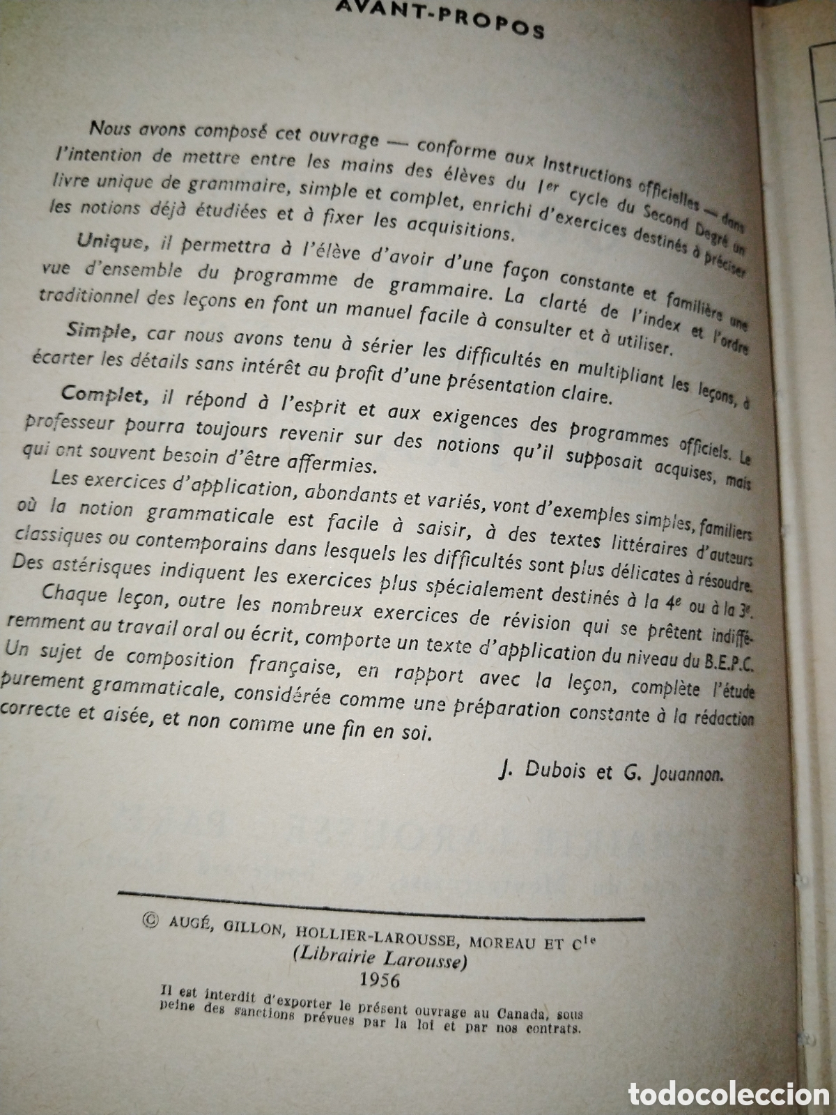Libros de segunda mano: Grammaire et exercices de fran&ccedil;ais. Larousse - Foto 2