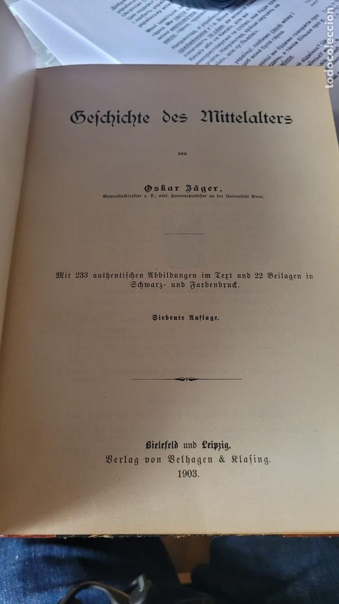 Libros de segunda mano: Historia de la Edad Media - Oscar Jager 1903 - Foto 2