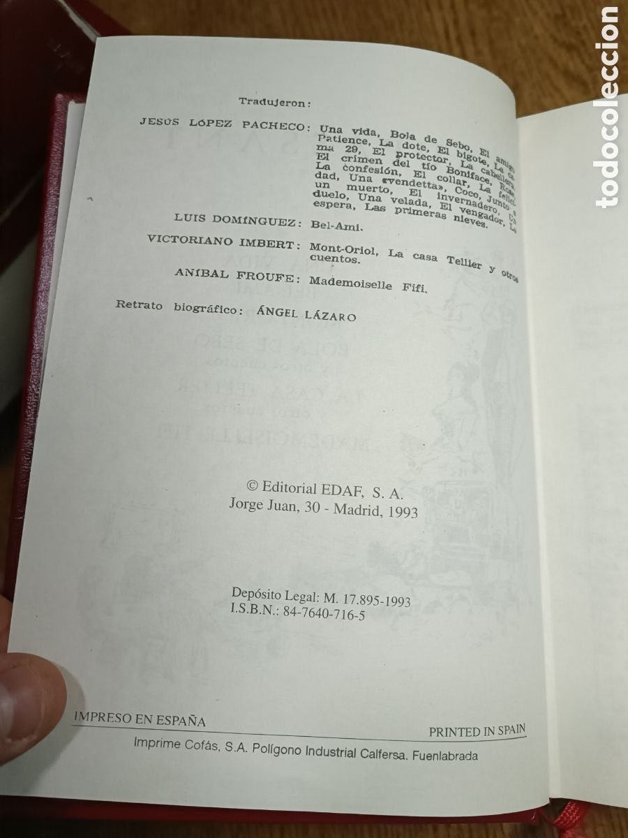 Libros de segunda mano: 1966.- OBRAS INMORTALES. MAUPASSANT. EDAF. CON ESTUCHE - Foto 5