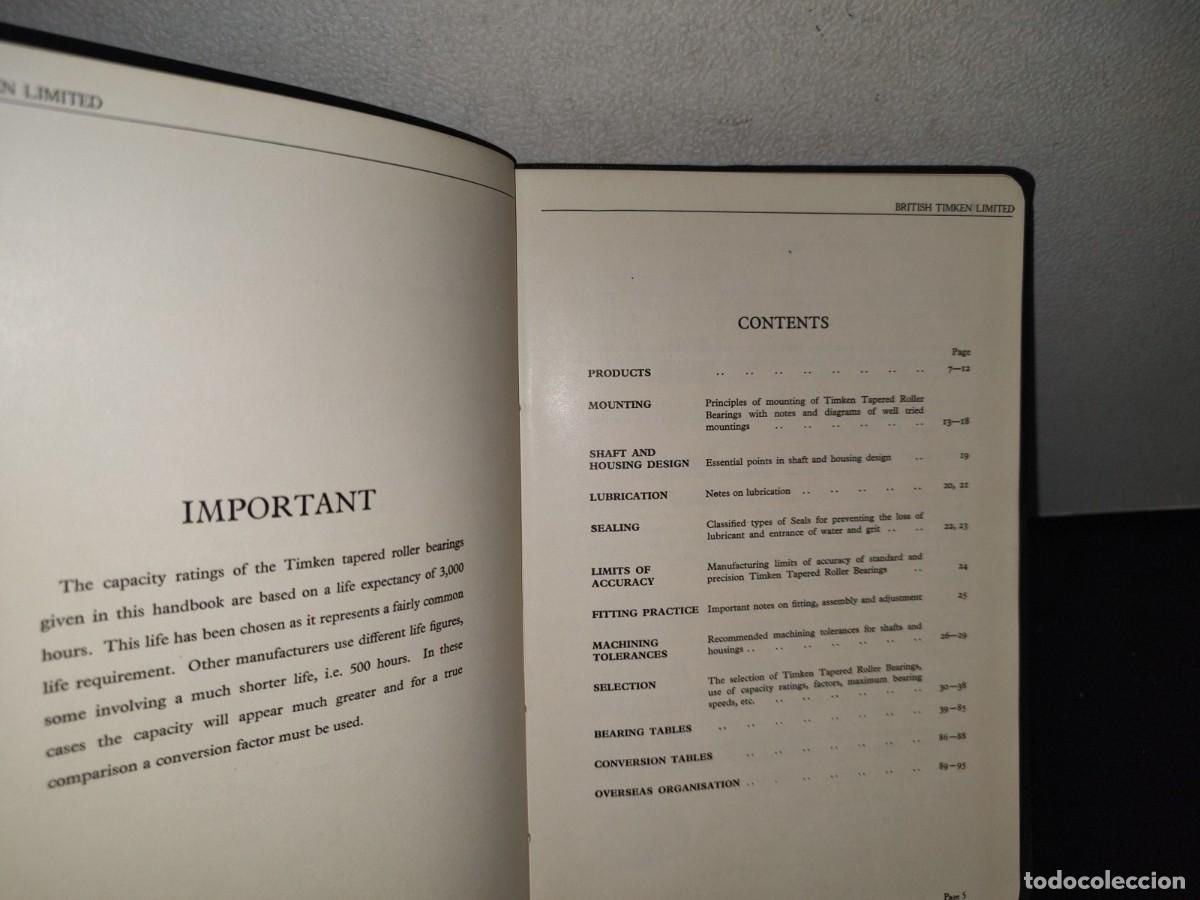 Libros de segunda mano: 79- MANUAL DE INGENIER&Iacute;A. ENGINEERING HANDBOOK. BRITISH TIMKEN LIMITED - Foto 4