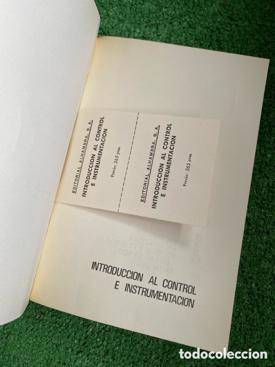 Libros de segunda mano: Introduccion al control e instrumentaci&oacute;n J. M. Clement - Foto 2