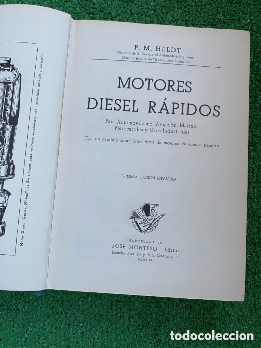 Libros de segunda mano: Motores diesel r&aacute;pidos - P. M. HELDT - Foto 2
