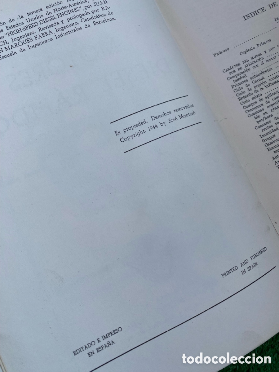 Libros de segunda mano: Motores diesel r&aacute;pidos - P. M. HELDT - Foto 3