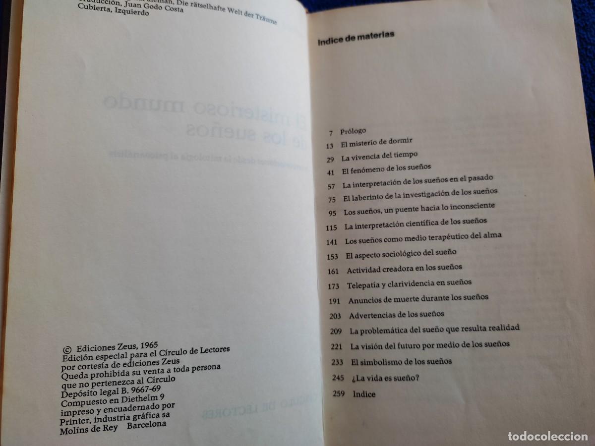 Libros de segunda mano: El Misterioso Mundo de los Sue&ntilde;os Andr&eacute; Sonnet C&iacute;rculo de Lectores 1969 - Foto 6