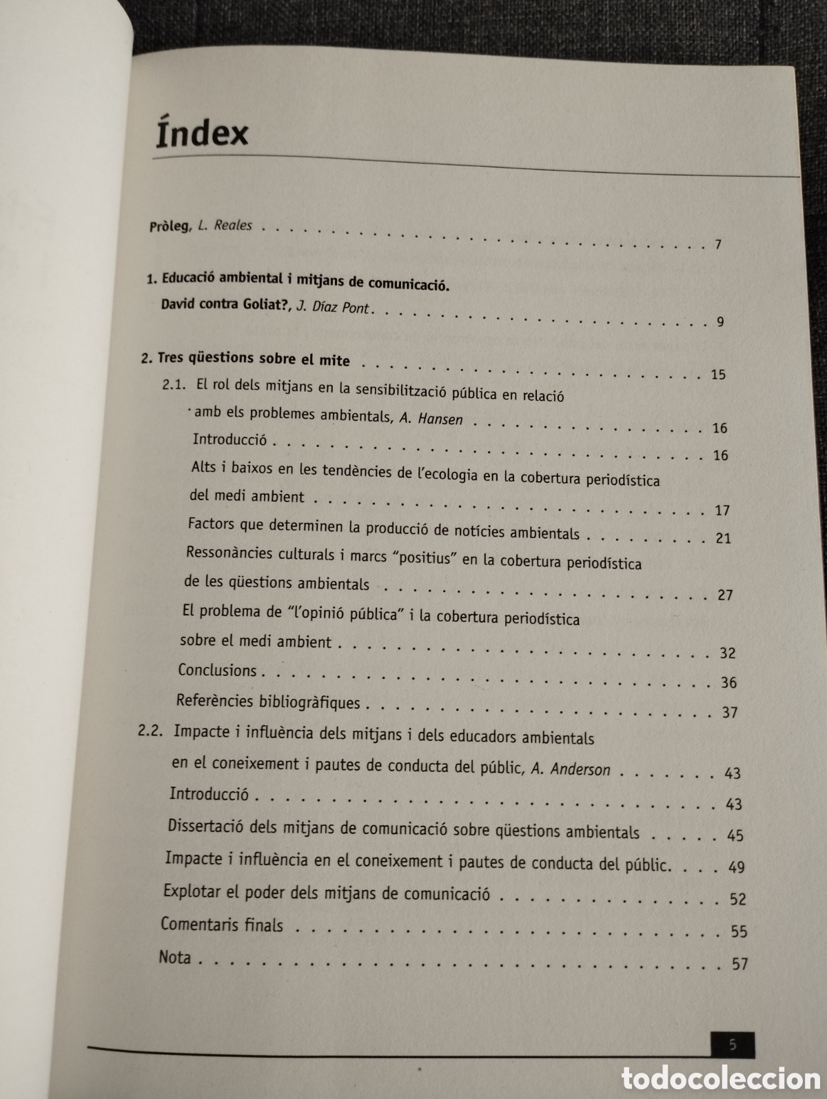 Libros de segunda mano: EDUCACI&Oacute; AMBIENTAL I MITJANS DE COMUNICACI&Oacute;. DAVID CONTRA GOLIAT? (VV. AA.) - Foto 3