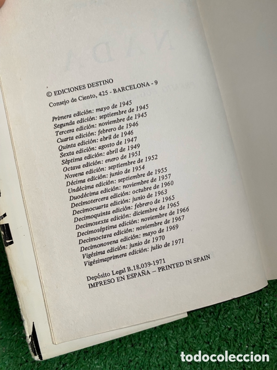 Libros de segunda mano: Nada - Carmen Laforet 1971 - Foto 4