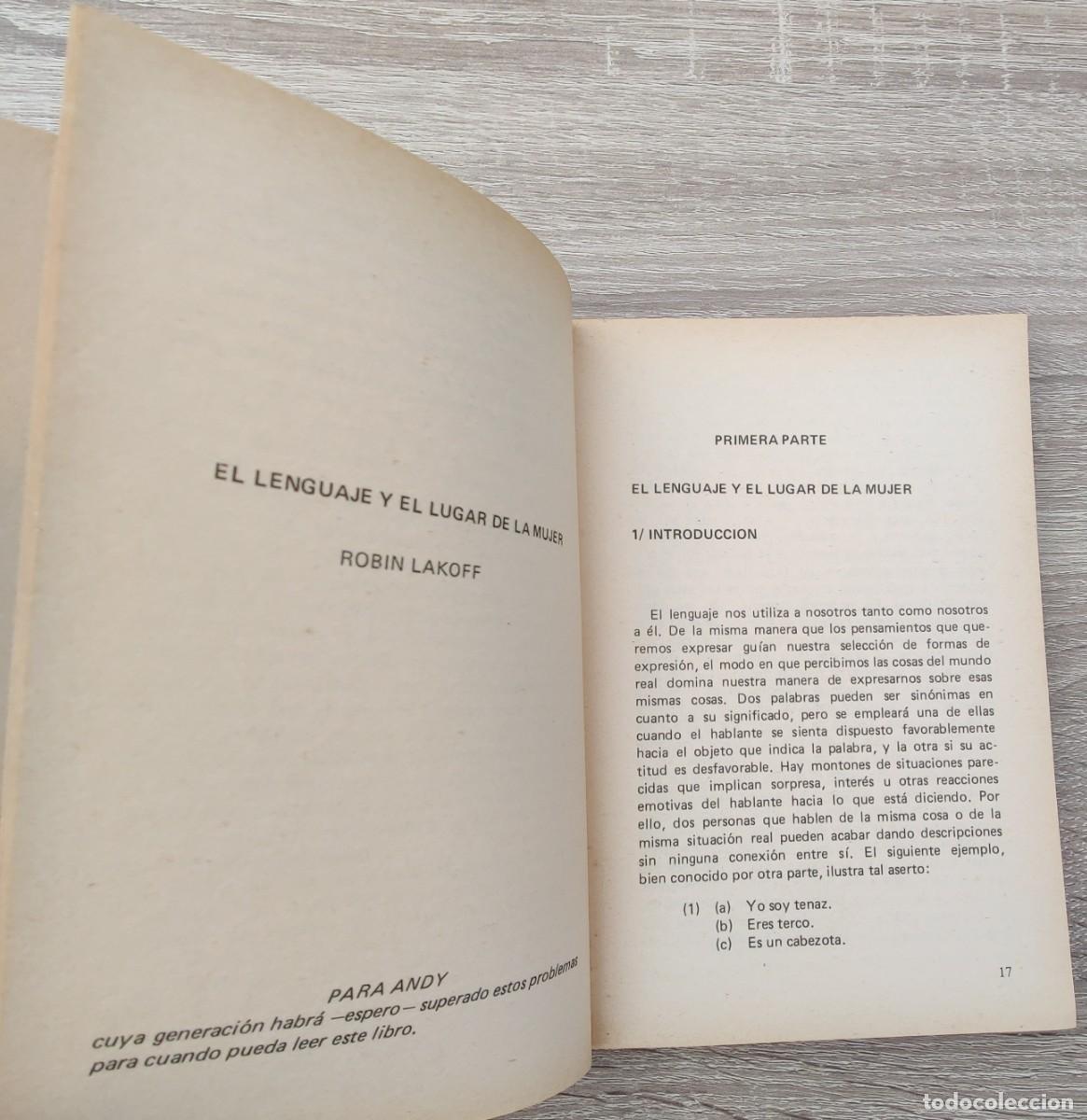 Libros de segunda mano: Libro El Lenguaje y el Lugar de La Mujer. - Foto 5