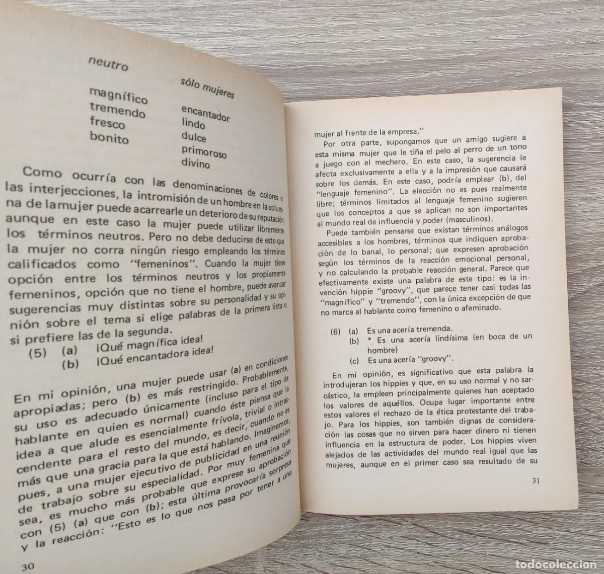 Libros de segunda mano: Libro El Lenguaje y el Lugar de La Mujer. - Foto 6