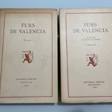 Libri di seconda mano: FURS DE VALENCIA. VOLUM 1 Y 2. EDITORIAL BARCINA. GERMÁ COLON I ARCADI GARCÍA 1970 Y 1974.