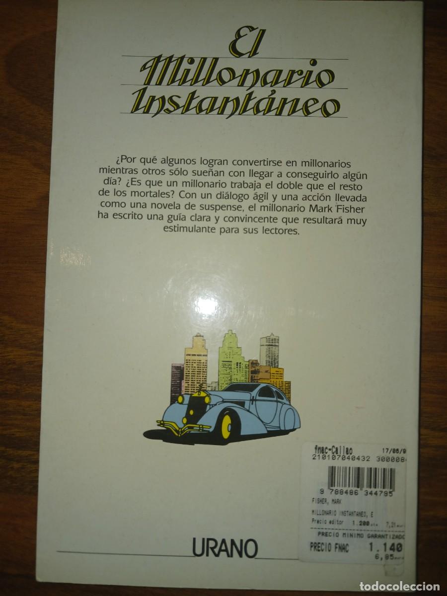 Libros de segunda mano: El millonario instantaneo. Mark Fisher - Foto 2