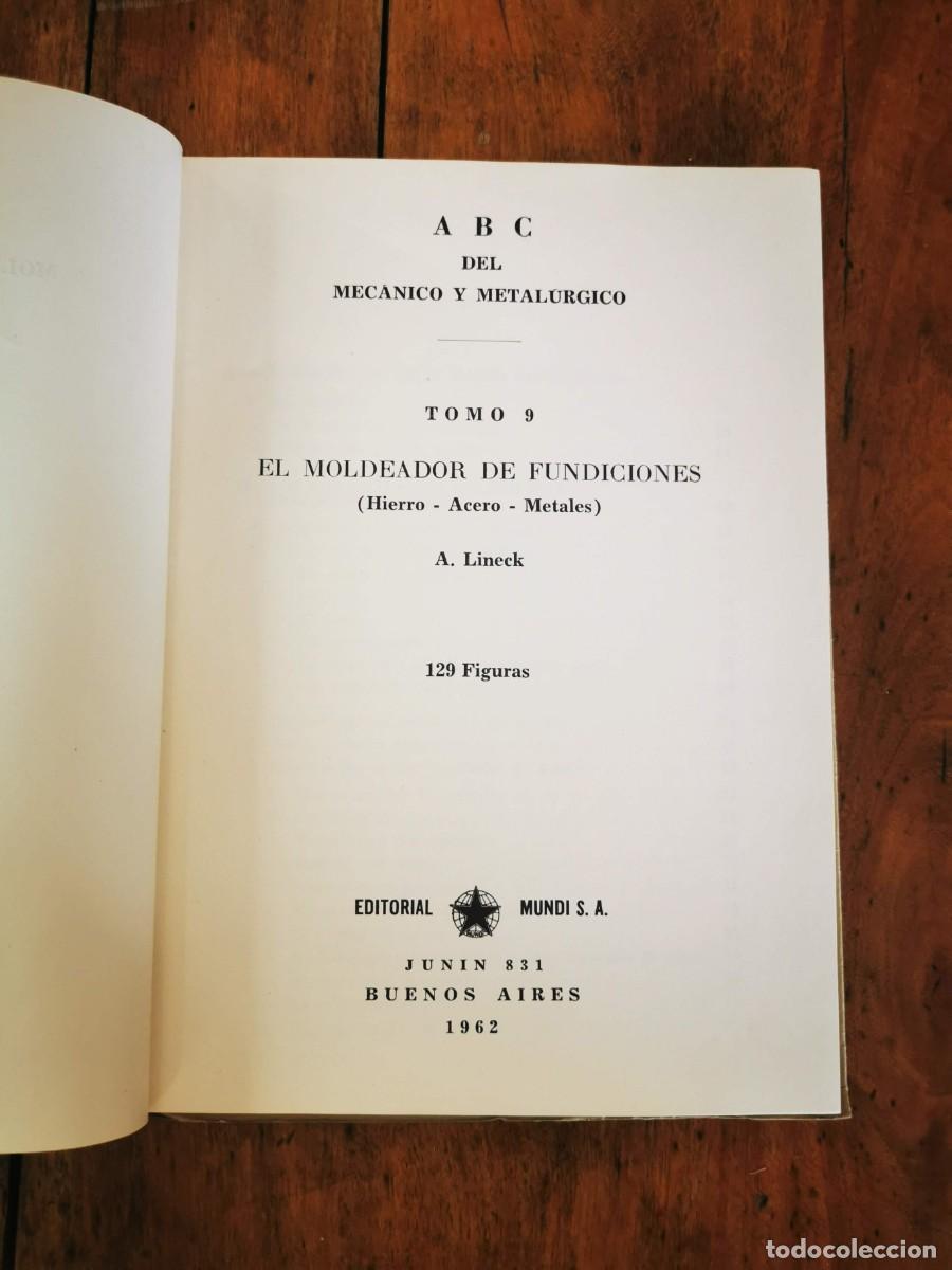 Libros de segunda mano: LINECK, A. El moldeador de fundiciones: Hierro, acero, metales - Foto 2