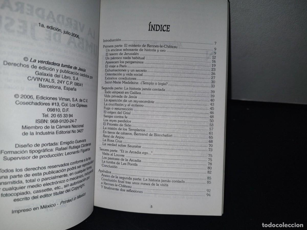 Libros de segunda mano: 89- LA VERDADERA TUMBA DE JES&Uacute;S - JOS&Eacute; ANTONIO SOL&Iacute;S - Foto 5