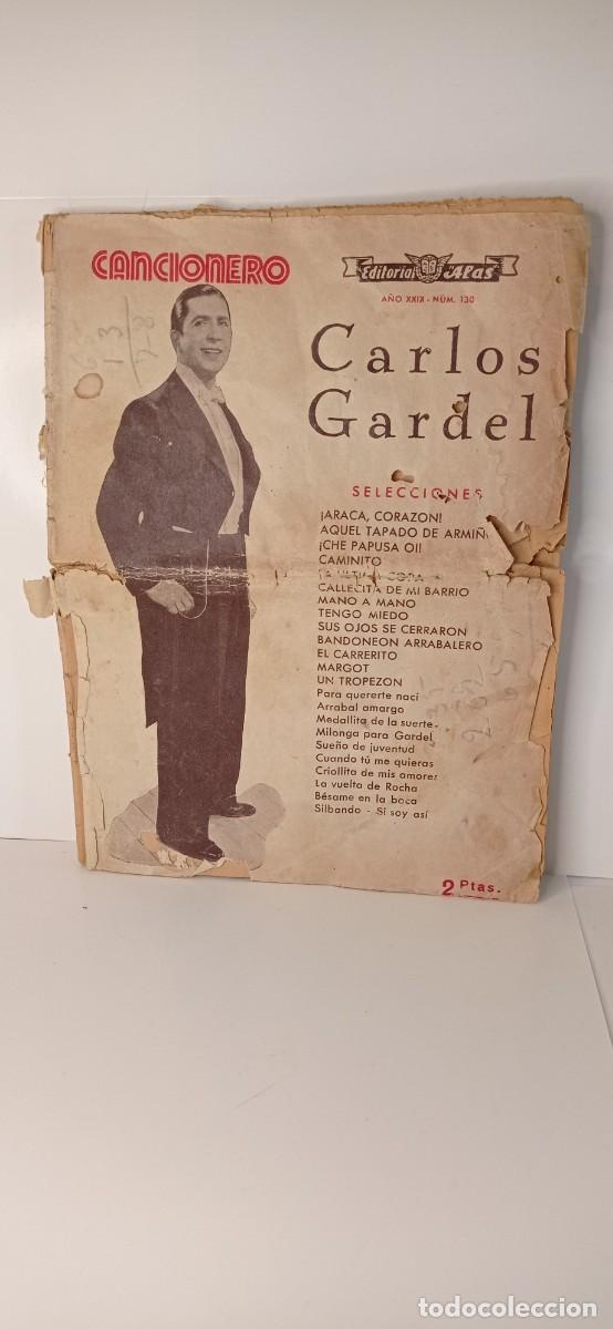 Libros de segunda mano: LIBRO CANCIONERO CARLOS GARDEL/CATALOGOS,MANUALES - Foto 1