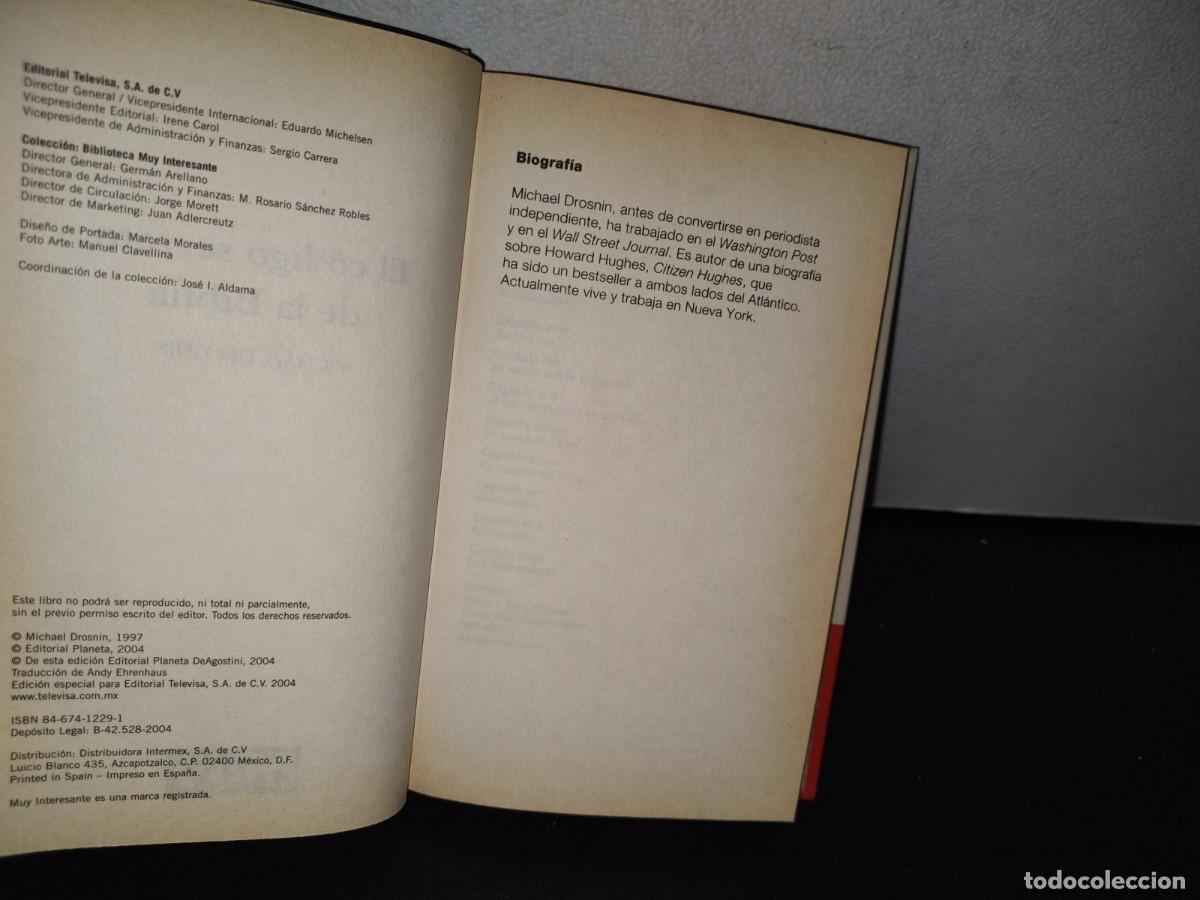 Libros de segunda mano: 89- EL C&Oacute;DIGO SECRETO DE LA BIBLIA - MICHAEL DROSNIN - Foto 5