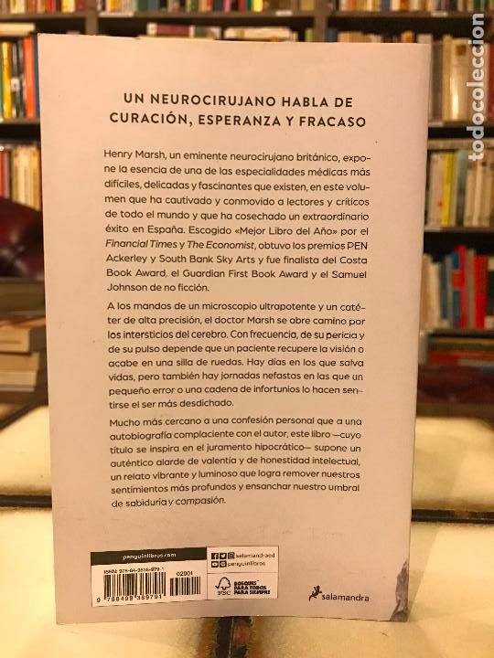 Libros de segunda mano: Ante todo no hagas da&ntilde;o. Henry Marsh. - Foto 2