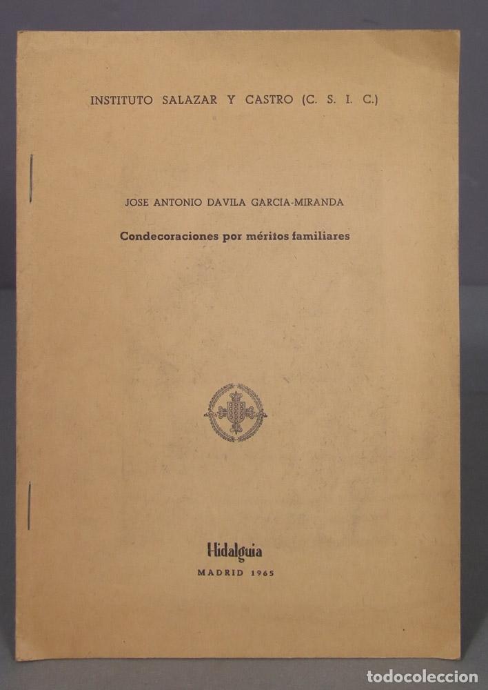 Libros de segunda mano: CONDECORACIONES POR MERITOS FAMILIARES. JATO MIRANDA