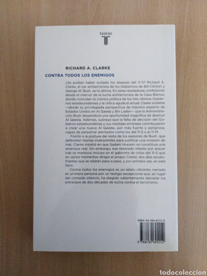 Libros de segunda mano: CONTRA TODOS LOS ENEMIGOS. Richard A. Clarke - Foto 2