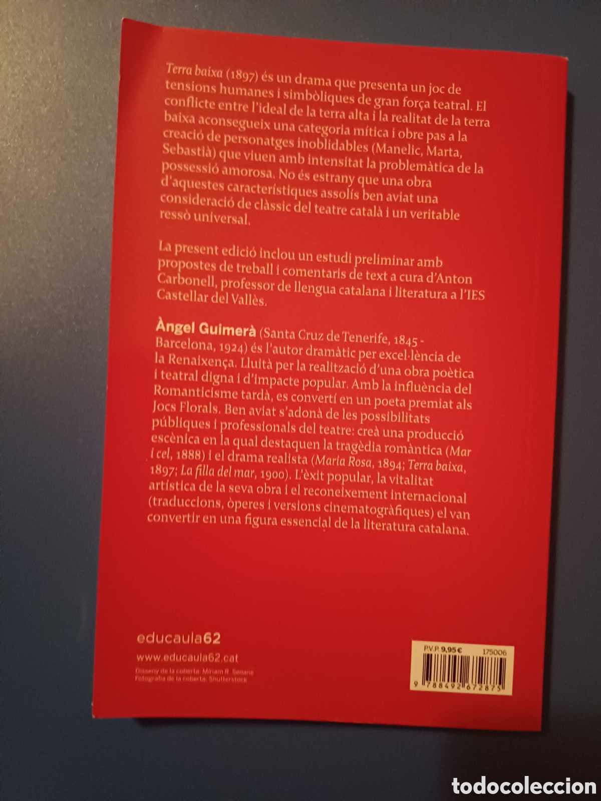 Libros de segunda mano: Terra Baixa &Agrave;ngel Guimer&agrave; Educaci&oacute; 62 - Foto 2