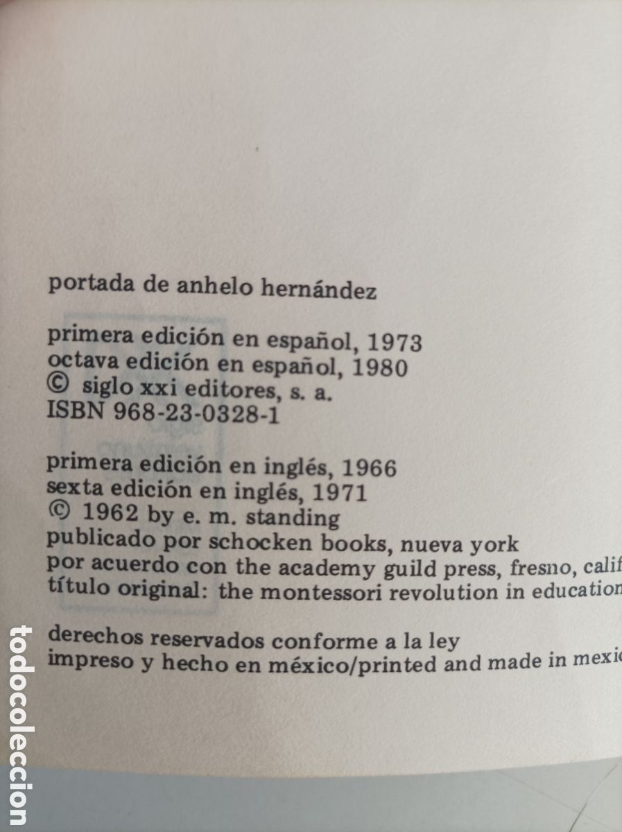 Libros de segunda mano: La revoluci&oacute;n Montessori en la educaci&oacute;n / E. M. Standing - Foto 4
