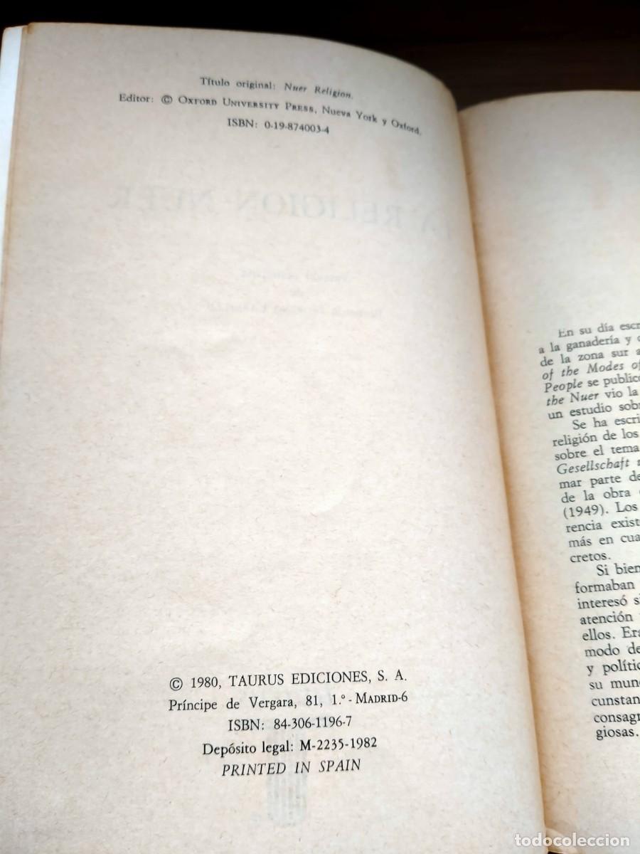 Libros de segunda mano: La Religi&oacute;n Nuer - E. E. Evans - Pritchard - Foto 2