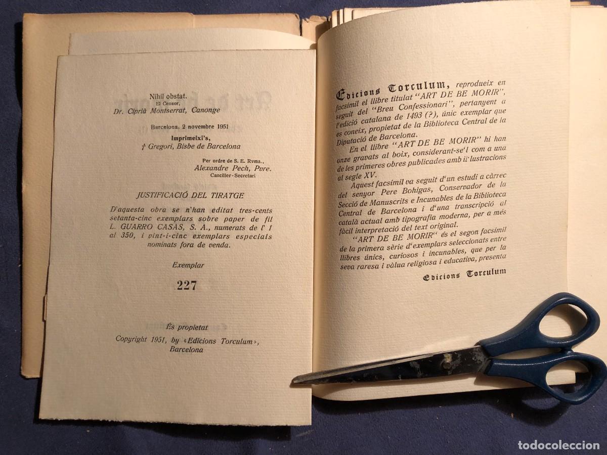 Libros de segunda mano: ART DE BE MORIR - (EDICION FACSIMIL DE LA DE 1493) (1951) - Foto 2