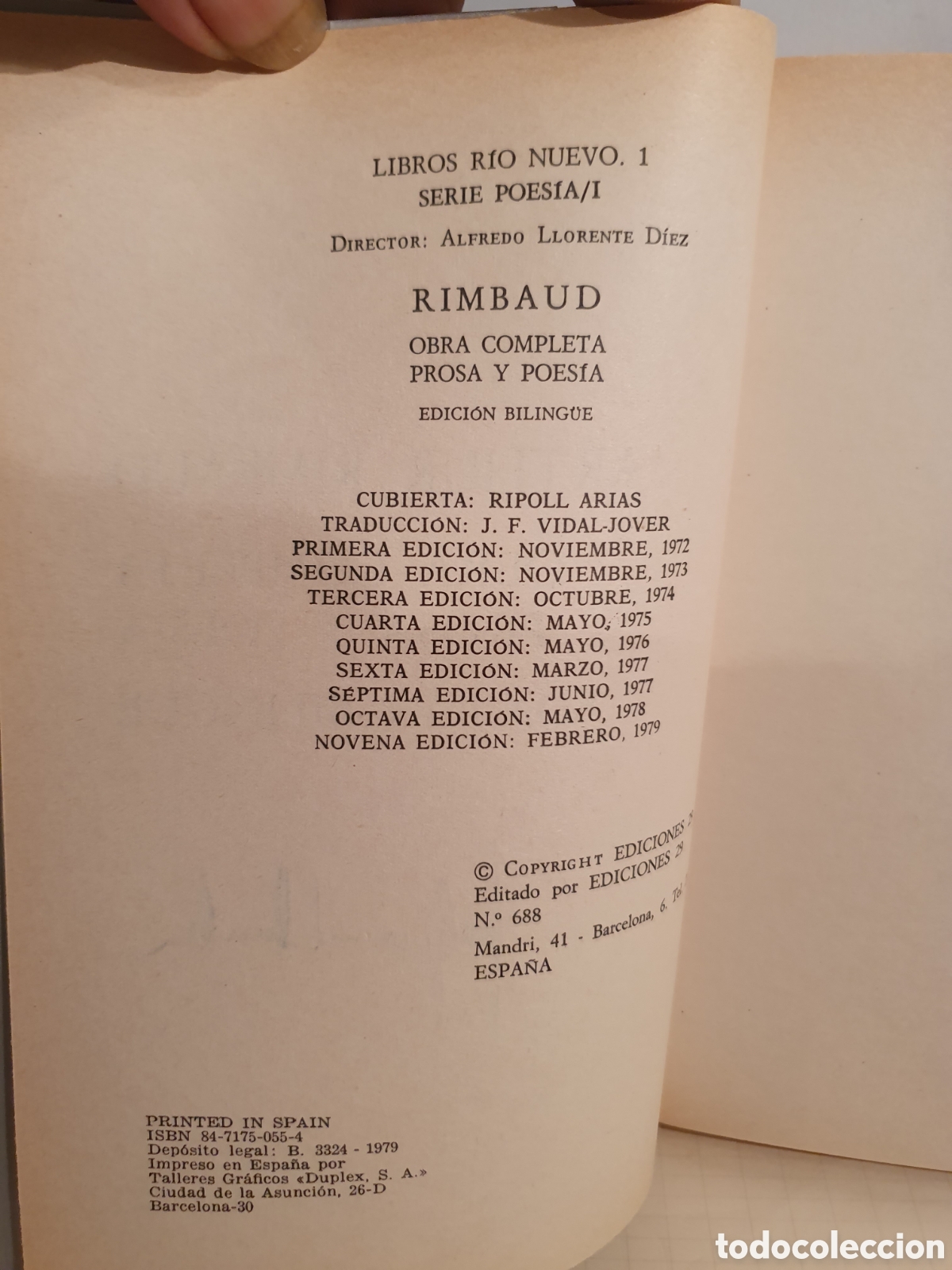 Libros de segunda mano: RIMBAUD. OBRA COMPLETA. PROSA Y VERSO. EDICION BILING&Uuml;E. 1979. - Foto 3