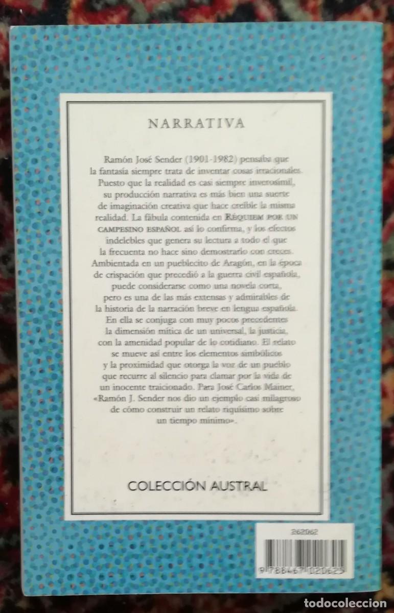 REQUIEM POR UN CAMPESINO ESPAÑOL, RAMON J. SENDER, Segunda mano, Austral