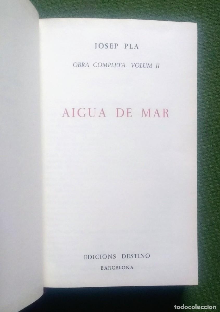 Libros de segunda mano: J. P. 2 - OBRA COMPLETA DE JOSEP PLA - 1&ordf; EDICIO - Foto 2