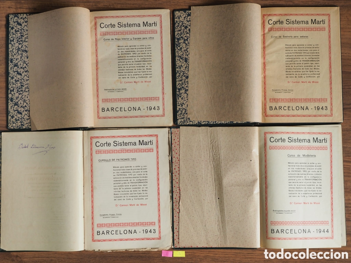 Libros de segunda mano: Lote de 4 libros de Corte sistema Mart&iacute; de p1943/44 - Foto 2