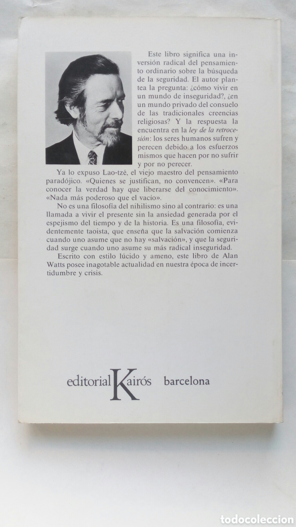 Libros de segunda mano: La sabidur&iacute;a de la inseguridad. Alan Watts. - Foto 2