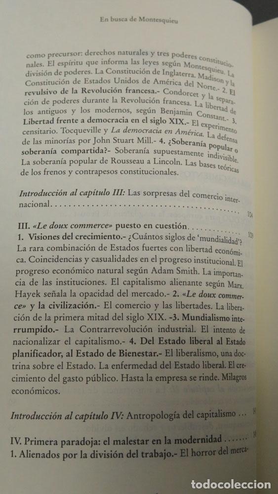 Libros de segunda mano: En busca de Montesquieu. Pedro Schwartz Gir&oacute;n - Foto 3